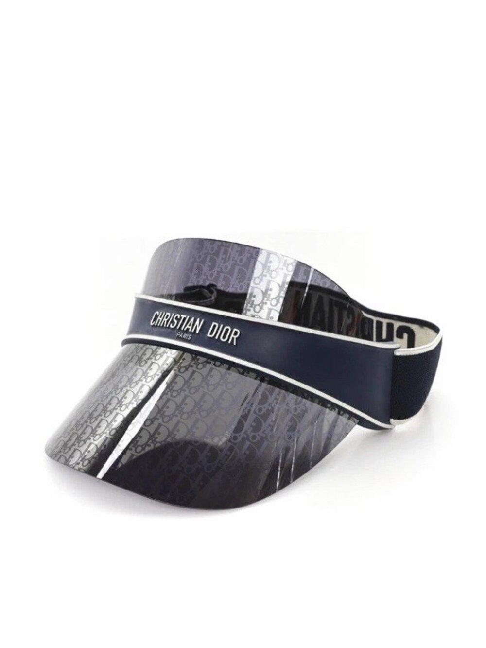 NEW Christian Dior Oblique DiorClub V1U Sun Visor Blue 100% Authentic